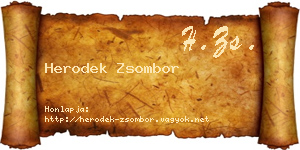 Herodek Zsombor névjegykártya