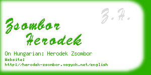 zsombor herodek business card